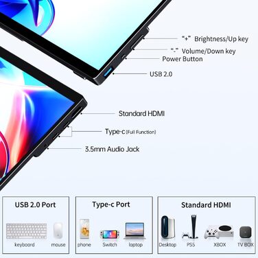 Портативний монітор з тачскріном 15.6