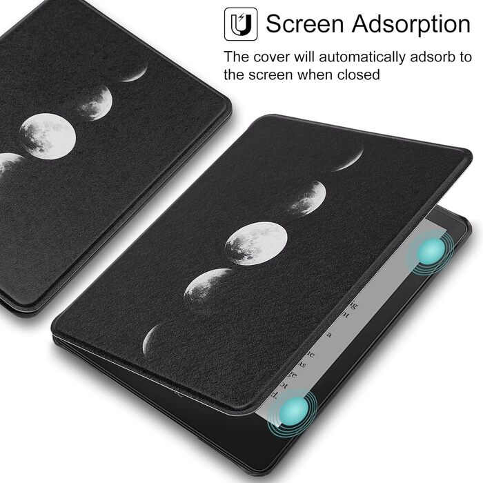 Чохол для Kindle 6' (11-го покоління) 2024/2022 (C2V2L3) з PU шкіри, Smart Cover з авто-вимиканням, Löwenzahn (Mondfinsternis)