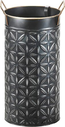 Підставка для парасоль під Kobolo Stroke, метал, чорна, 21x21x43 см, стабільна та компактна, сучасний дизайн для коридору, офісу та входу