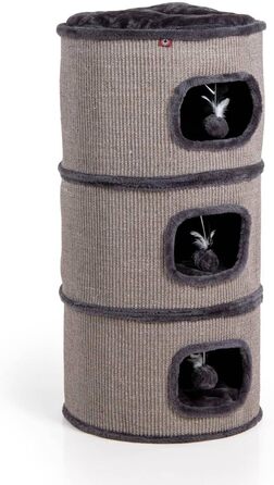 Котячий будиночок-крісло Tony: когтеточка, будинок, 3 печери, 90 см, сіра | CanadianCat