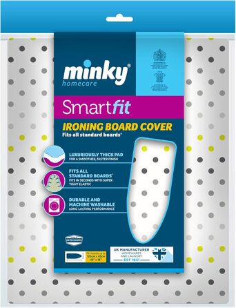 Чохол для прасувальної дошки Minky Homecare SmartFit, бавовна, багатокольоровий, 124x43 см