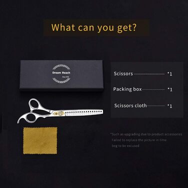 Професійна феншуерська ножиця для собак Dream Reach - 7 дюймів, 440C сталь, витончення 25%-35%