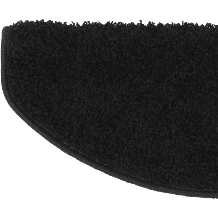 Набір килимків на сходи Floordirekt Barcelona (15 шт.) - чорні, напівкруглі, 65 x 23,5 см. Зносостійкі та легкі в догляді