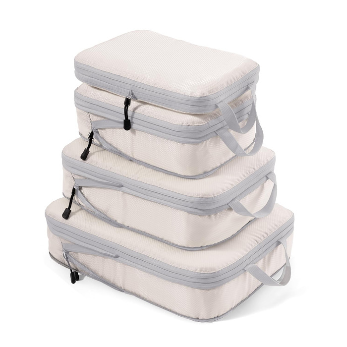 Набір кубиків-органайзерів для валізи Meowoo (4шт) - кубики-компресори, водовідштовхувальні, для подорожей (XL, L, 2×M)