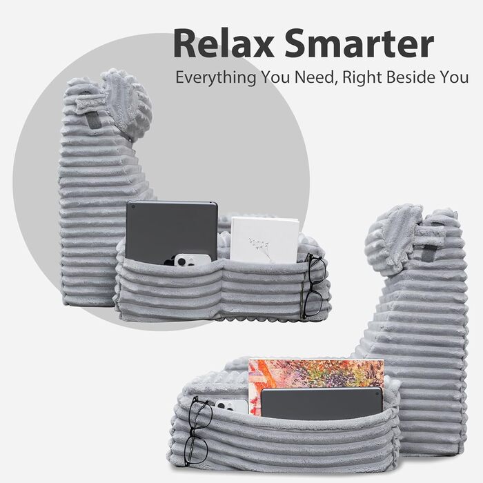 Подушка для спини ENITYA для читання та відпочинку в ліжку, сірого кольору