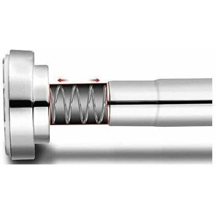 Розсувна штанга для карнизів Onpira® без свердління – телескопічна штанга 125-240 см, нержавіюча сталь, 3 кольори (білий, чорний)