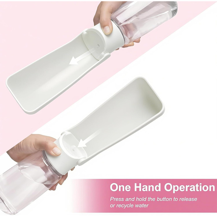 Складана пляшка для води для собак Canareen - портативна пляшка для тварин 550 мл для прогулянок, подорожей та активного відпочинку