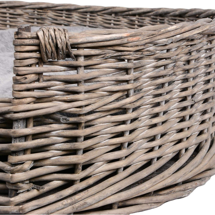 Кіжувалка для собак та котів UNU з лози та ротангу, сіра, 61 x 44,5 x 15,5 см (M)