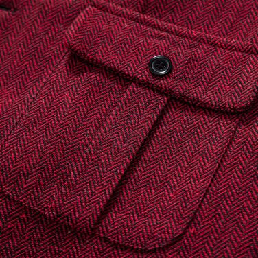 Чоловіча жилетка формальна V-подібний виріз, твід, жилетка в клітинку 'риб'ячий скелет', Slim Fit, жилетка до костюма з кишенею, бордовий