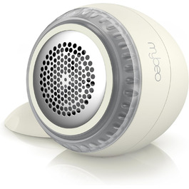 MyBeo - Електричний видалення ворсу з одягу - бездротовий прилад для видалення ворсу з тканини з USB-кабелем для зарядки - для всіх видів одягу - видаляє ковтунці - 2 змінні леза - акумуляторний (Колір: Бежевий)