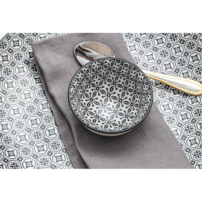 Linendo Linen Napkins, 100% Pure Linen, Grey, 38 x 38 cm, 6 Pieces, European Flax, Linen Napkins, Washable Reusable Cloth Napkins