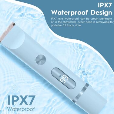Електричний триммер для жінок, Bikini-trimmer, водонепроникний, для догляду за тілом (Blue)