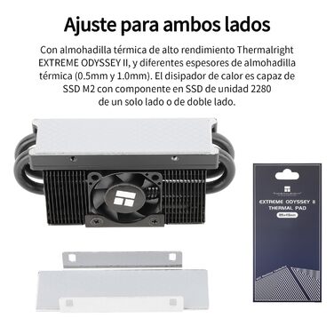 Охолоджувач SSD Thermalright HR10 2280 PRO BLACK: Радіатор з 2 тепловими трубами, для настільних ПК