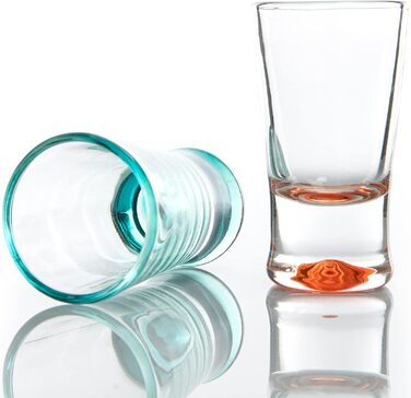 BigDean 48x Shot Glasses 2cl - Glass Shot Glasses - Colored Shot Glasses for Schnapps such as Tequila, Vodka, Ouzo, Sambuca, Liqueur - Shot glasses, Pinnchen