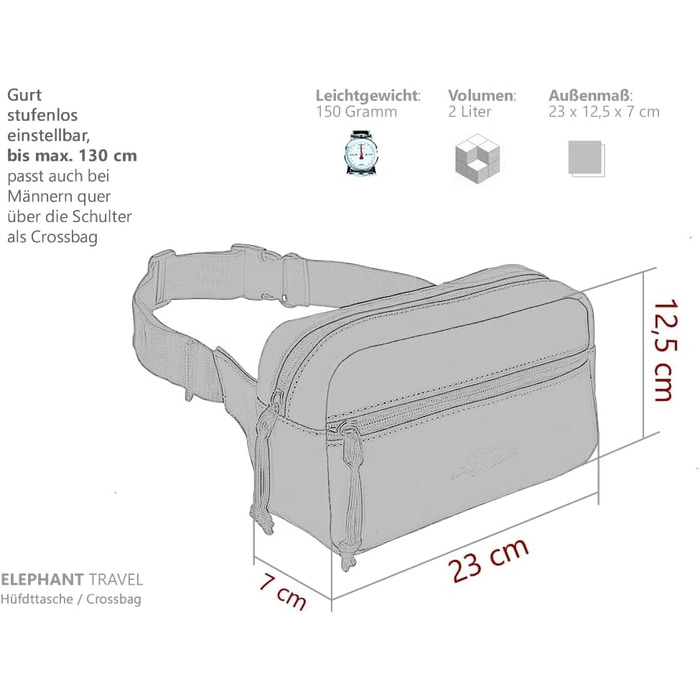 Сумка на пояс для жінок та чоловіків, велика міська сумочка, сумка через плече, спортивна сумка-шоппер, сумка-елемент для подорожей (сіро-чорна 13027)