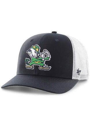 Кепка бейсболка New York Yankees Snapback MLB синя з логотипом Notre Dame Fighting Irish Kobold – оригінал