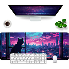 Килимок для миші Octopus, фіолетовий, 80x30 см, XL, великий, для геймінгу, під клавіатуру, килимок на стіл, Desk Pad