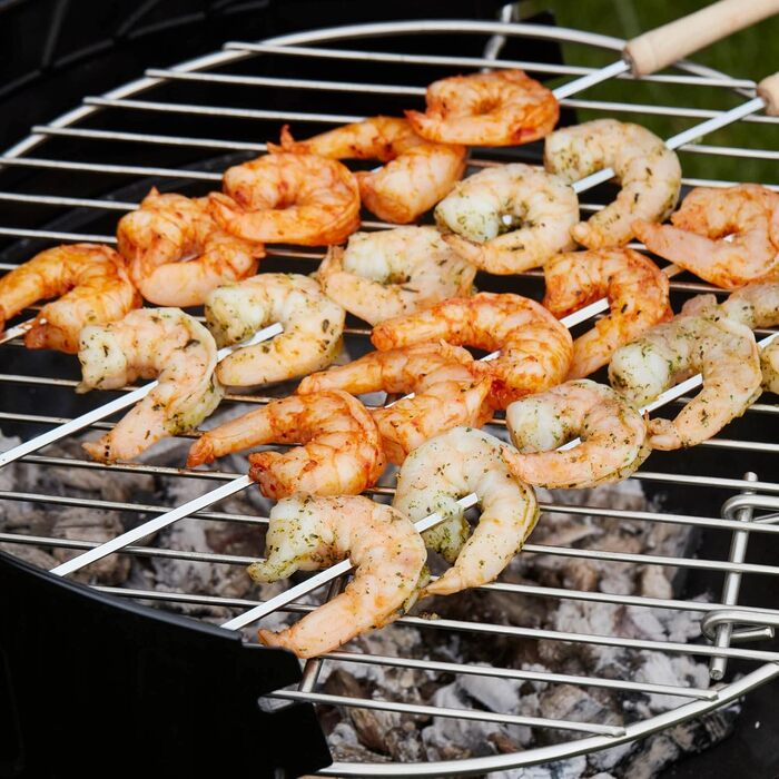 Кругла решітка Barbecook 40 см з двома ручками для вугільного гриля, з нержавіючої сталі, легко миється, аксесуари для BBQ