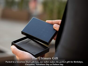 Чоловіче портмоне SERMAN Brands: тонке, RFID-захищене, мінімалістичне - чорне, темно-сіре