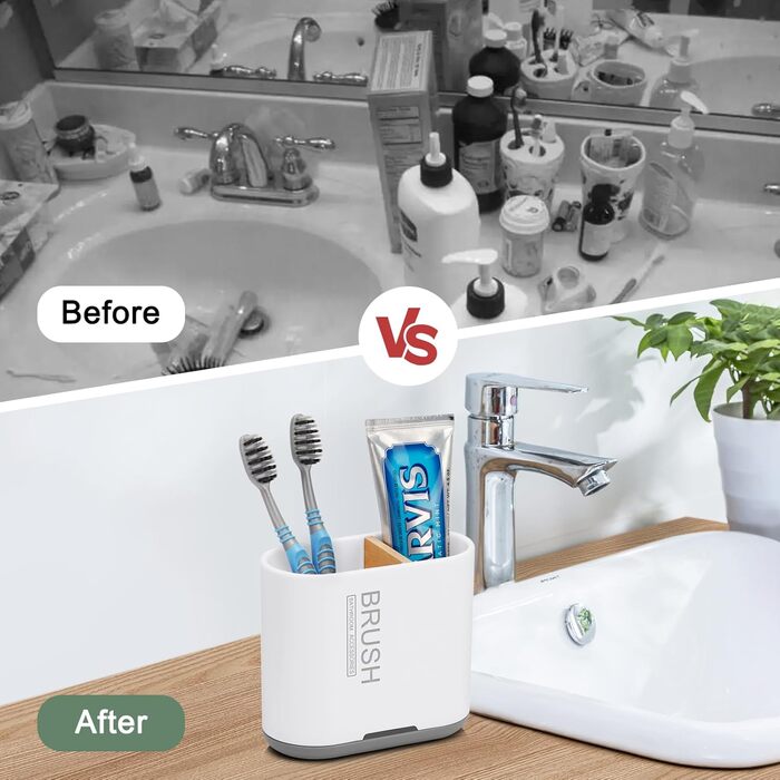 Тримач для зубної щітки електричної, органайзер для ванної кімнати, знімний, з отвором для стоку води, для сім'ї, дітей (Білий, Середній)
