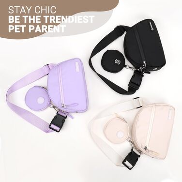 Сумка для дресирування собак Leckerlibeutel, з невеликим кишеньковим мішечком, вбудованим диспенсером для собачих екскрементів та тримачем для пакетів, кремового кольору