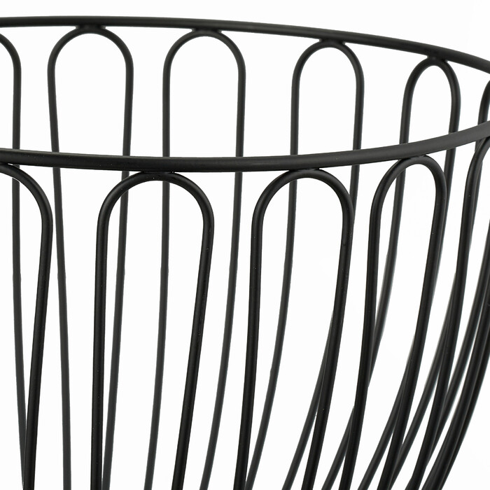 Relaxdays Black Metal Fruit Bowl