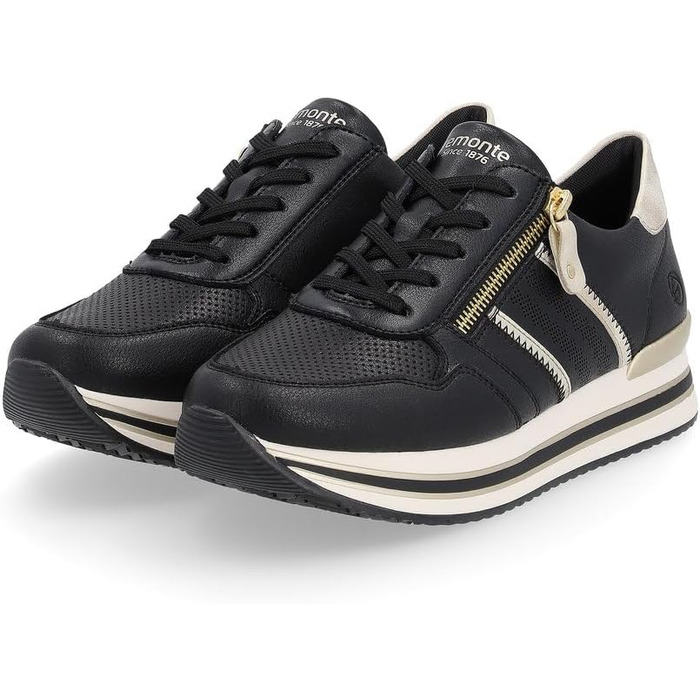 Жіночі кросівки Remonte D1318 – чорні, напівчеревики, знімні устілки (41 EU)