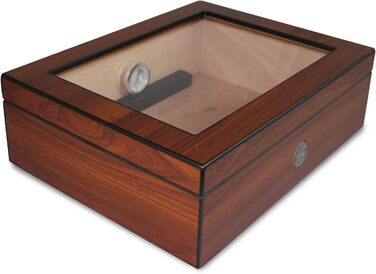 Вологостійкий вологомір Egoist Premium для сигар - дерев'яний ящик-гумодор для 5 сигар, чорний (JK00171)