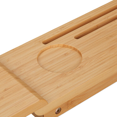 Relaxdays Bamboo Bathtub Caddy with Feet