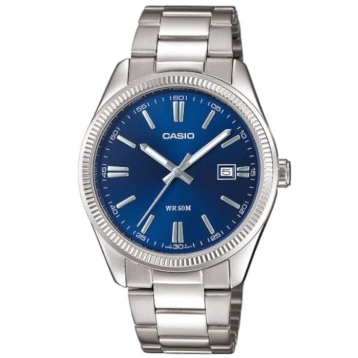 Годинник Casio Collection для чоловіків (срібло/блакитний)