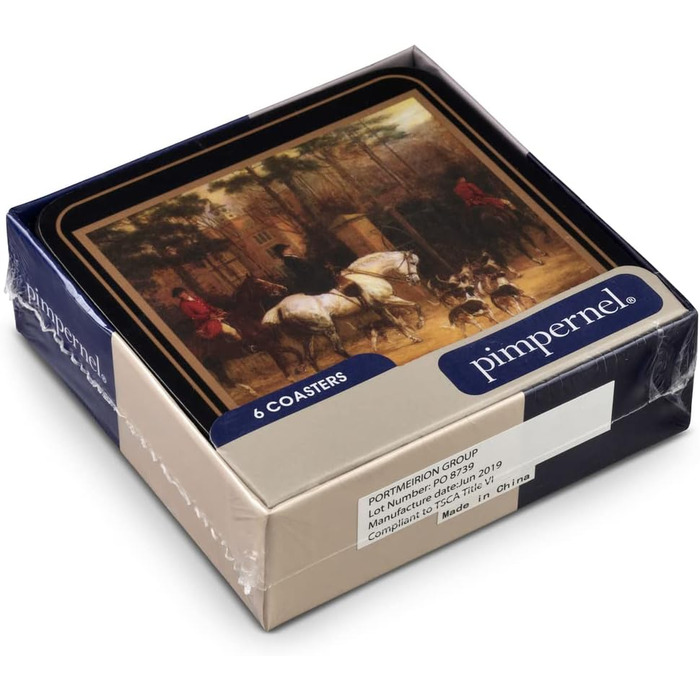 Tally Ho Coasters, 6 Pieces (m)