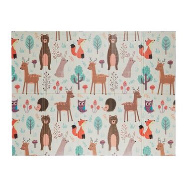 Relaxdays Foldable Play Mat with Forest Animals