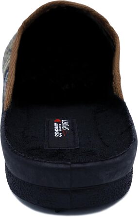 Чоловічі халапи-домашні тапочки в клітинку | Зручні тапочки для чоловіків з неслизькою підошвою | Легкі та теплі сліпони для дому в класичному фетровому дизайні | Колір: сірий та інші 46 EU коричневий