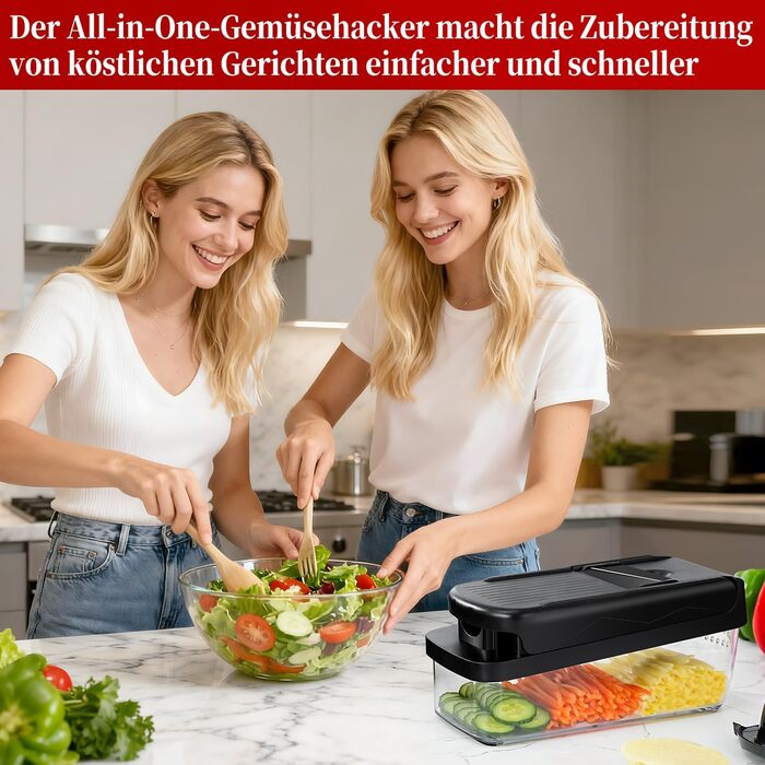 Мульти-овочерізка: слайсер, нарізчик, тертка для овочів та фруктів, чорний колір
