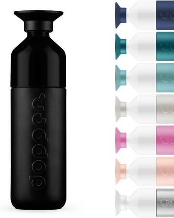 Dopper Insulated Stainless Steel Thermos Bottle - 580ml, Leak-Proof, 24h Cold/9h Hot - Black