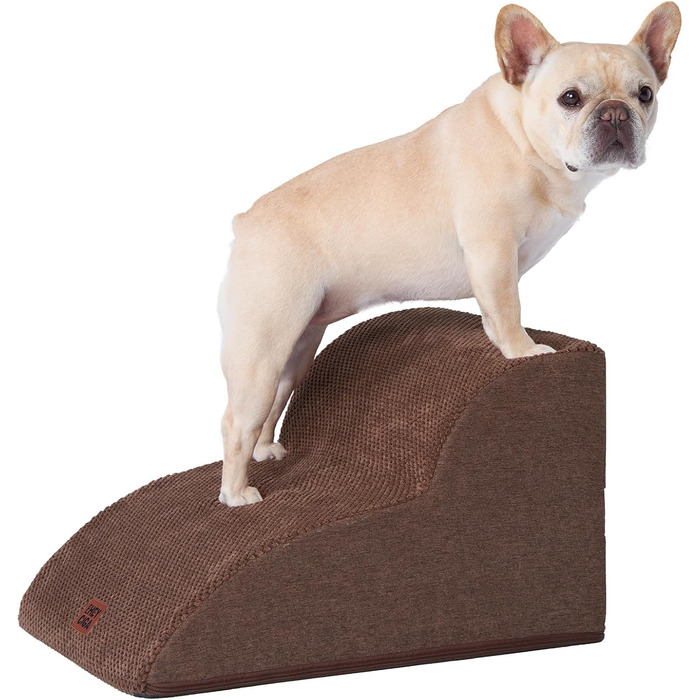 Сходинки для собак EHEYCIGA: компактні, 40 см, для маленьких собак, зручні для софи та ліжка, з антиковзким покриттям, 3 сходинки, сірий колір (40 x 50 x 30 см)