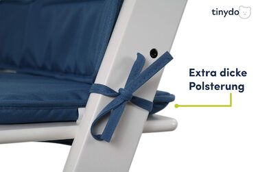 Подушка Tinydo® для стільчика Stokke Tripp Trapp, темно-синя, сидіння з XXL-амортизацією, протиковзна, аксесуар для дитячого стільчика