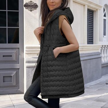 Жіноча софтшеллова жилетка з капюшоном: тепла, водонепроникна, вітрозахисна. Ідеальна для їзди на коні, бігу, походів та зимового відпочинку. Жилетка з кишенями, розмір 3XL, чорний колір.