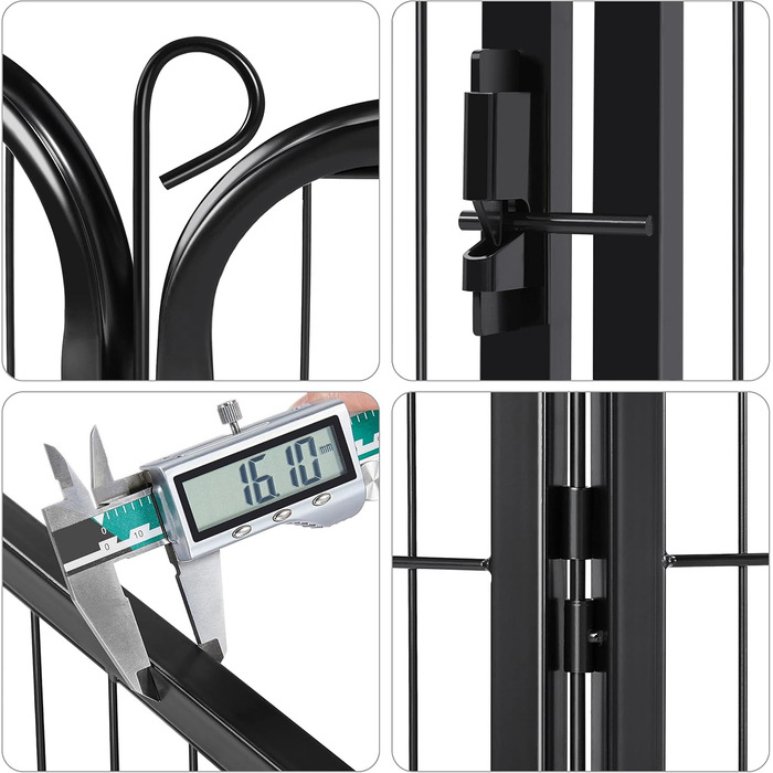 Забіг для цуценят Yaheetech 16-панельний, 60 см заввишки, для собак, кроликів, щурів, з 2 дверцятами, для дому та вулиці