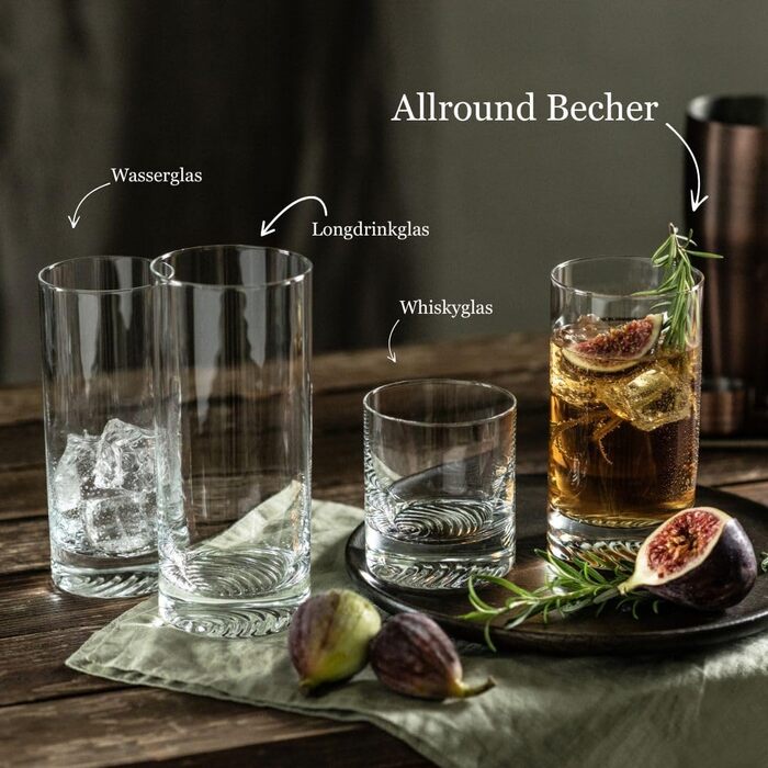 Виноградний келих Zwiesel Glas Allround Echo (набір 4 шт.), сучасний дизайн, Tritan-кристал, Made in Germany