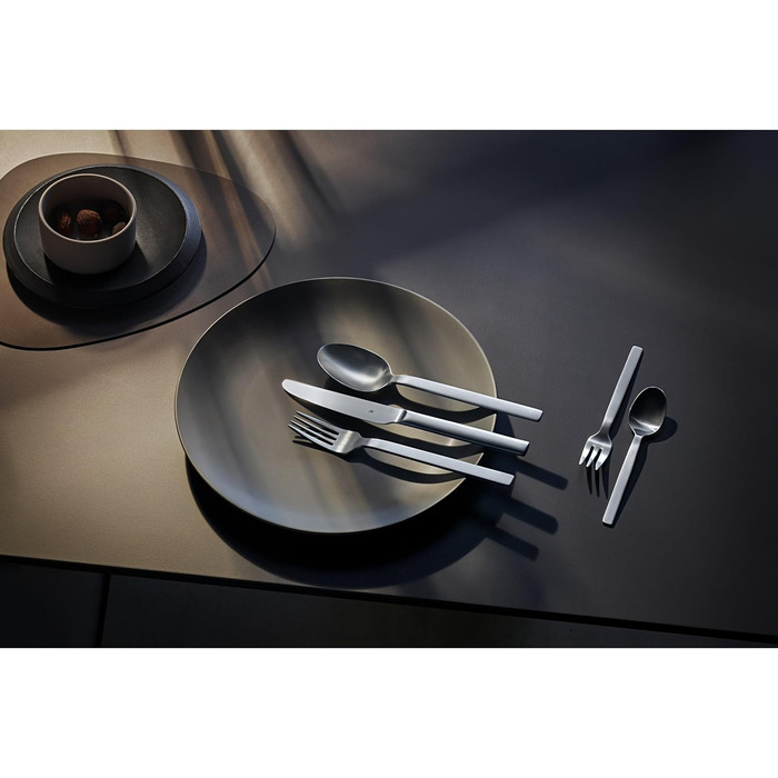 WMF Alteo Stainless Steel Cutlery Set, 6 Person, 30-Piece, Monobloc Knives, Cromargan Stainless Steel Satin Finish, Dishwasher-Safe Cutlery Set