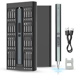 Електрична викрутка 66 в 1 з LED-підсвічуванням, магнітна, для ремонту PC, iPhone, iPad, Switch, PS4, Xbox, Laptop, Macbook, Computer, окулярів, годинників