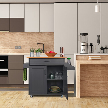 Relaxdays Kitchen Cart with Work Surface