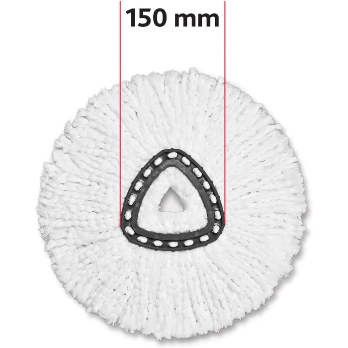 Vileda Turbo Easy Wring & Clean Classic Replacement Mop Head, suitable for Spin Mop Floor Cleaners, for all hard floors, removes over 99% of bacteria with just water*, 3-pack