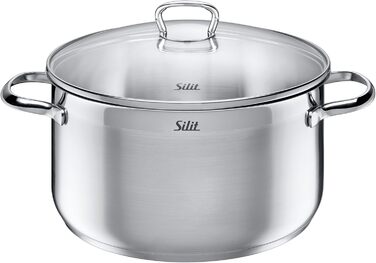 Silit Scalea 6-Piece Induction Cookware Set - Stainless Steel Pots and Pans with Glass Lids
