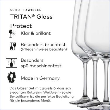 Набір келихів Schott Zwiesel Premium Box Tulip 18 шт — вічна класика для вина та шампанського, тритан-кристал, можна мити в посудомийній машині, вироблено в Німеччині
