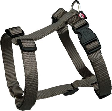 Шлейка для собак TRIXIE Premium H-подібна, розмір L-XL, чорна. Регульована, для великих собак. Розмір грудей: 75-120 см, ширина 25 мм