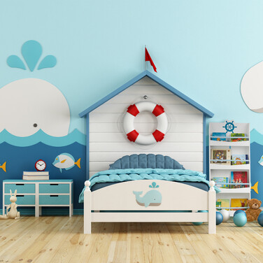 Relaxdays Nautical Bookshelf for Children