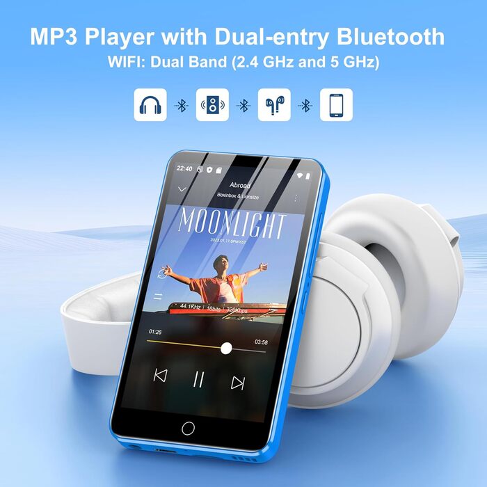 MP3 плеєр 80GB Bluetooth WiFi, 4.0