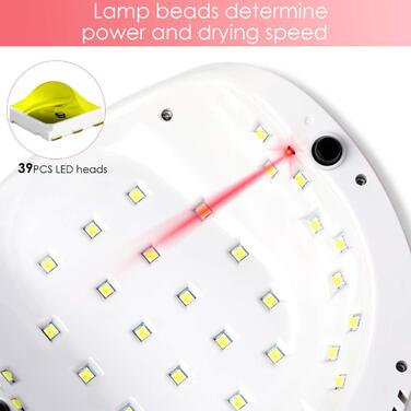 Лампа для сушіння нігтів Janolia 86W UV LED з сенсором та LCD дисплеєм для гель-лаку, професійна, з таймером, для нігтів рук та ніг
